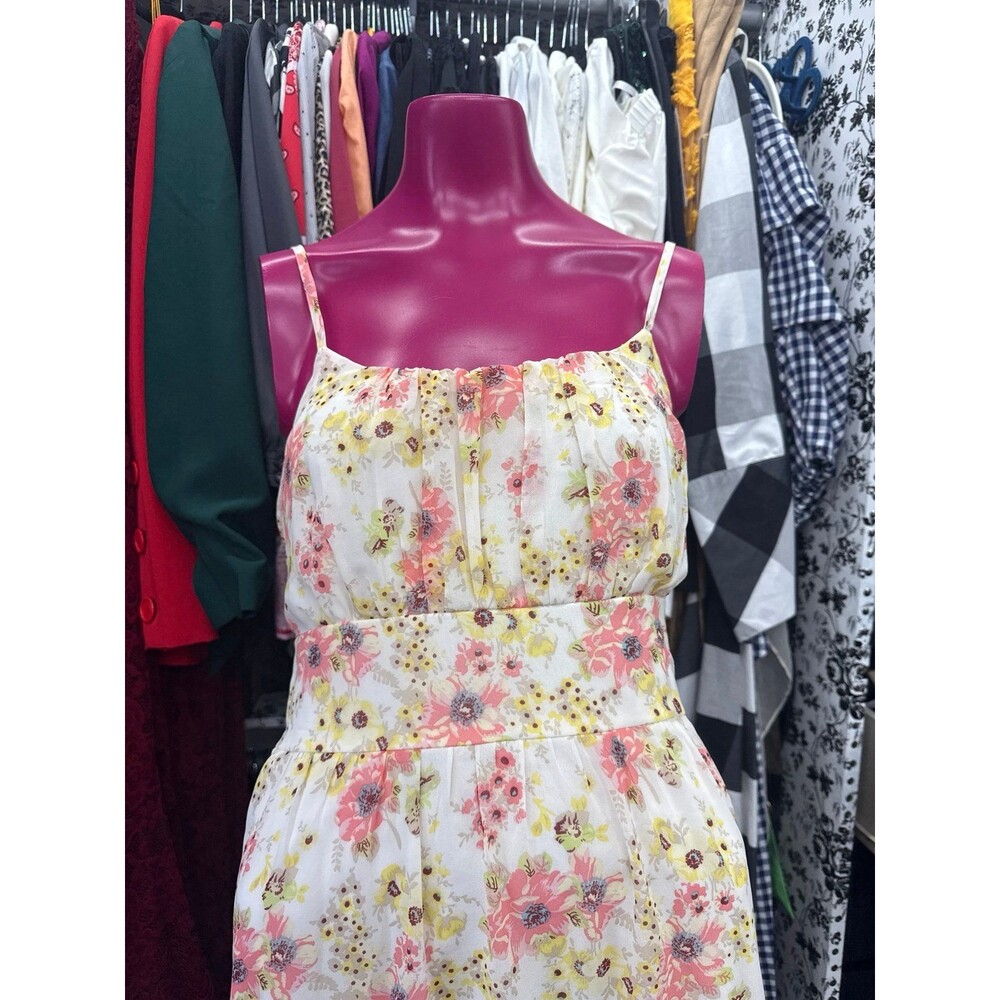 As you wish Spaghetti Strap Floral Sundress High Low Dress size Large y2k 2000’s